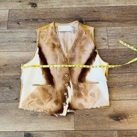 Vintage Bill Robinson cow hide vest size Large - Picture 14 of 17
